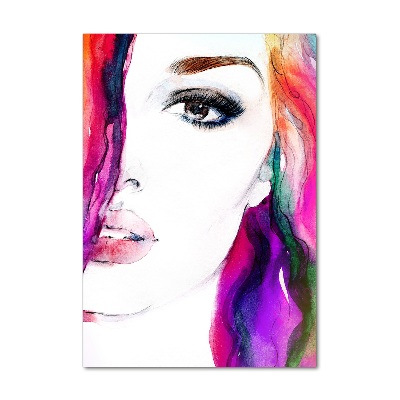 Modernes Acrylbild vertikal Abstrakte Frau