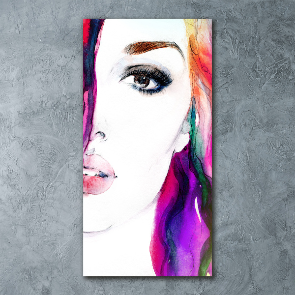 Modernes Acrylbild vertikal Abstrakte Frau