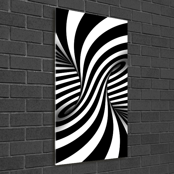 Acrylbild vertikal Abstrakter Wirbel