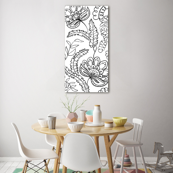Modernes Acrylbild vertikal Zentangle-Hintergrund