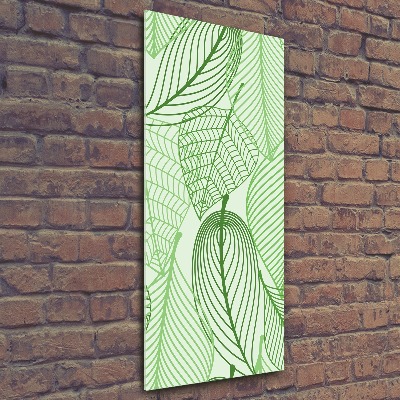 Acrylbild vertikal Grüne Blätter
