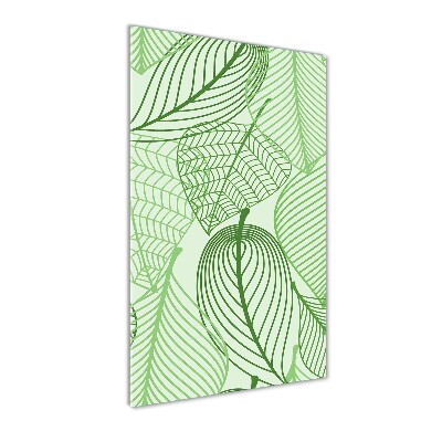 Acrylbild vertikal Grüne Blätter