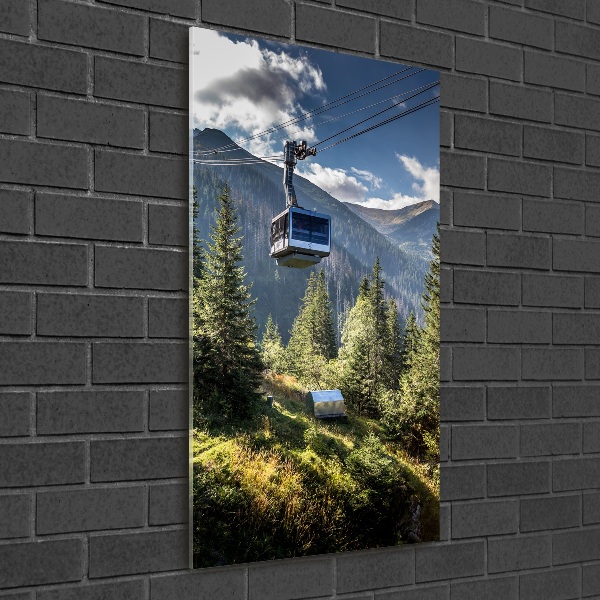 Modernes Acrylbild vertikal Achterbahn