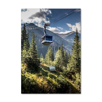 Modernes Acrylbild vertikal Achterbahn