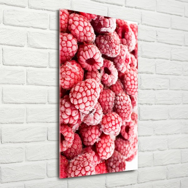 Modernes Acrylbild vertikal Himbeeren