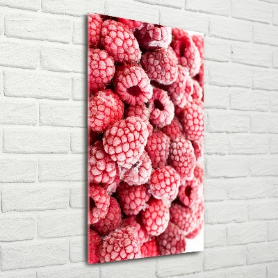 Modernes Acrylbild vertikal Himbeeren