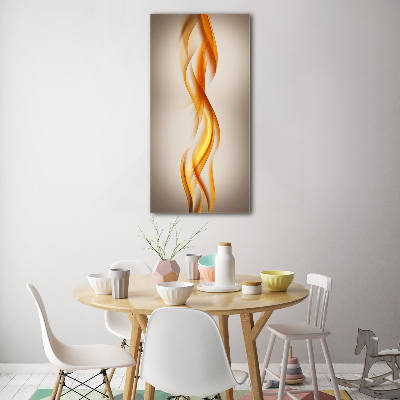 Modernes Acrylbild vertikal Abstrakte Wellen
