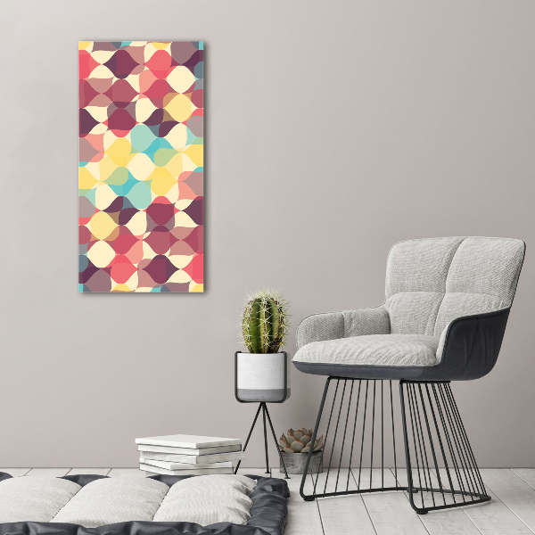Modernes Acrylbild vertikal Geometrischer Hintergrund