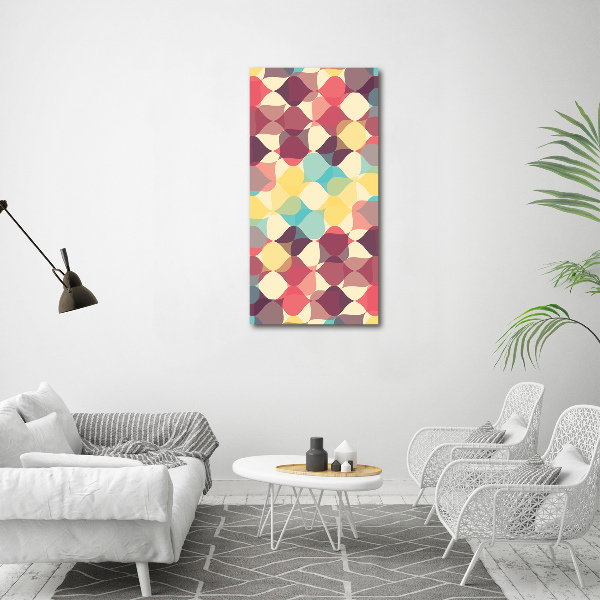 Modernes Acrylbild vertikal Geometrischer Hintergrund