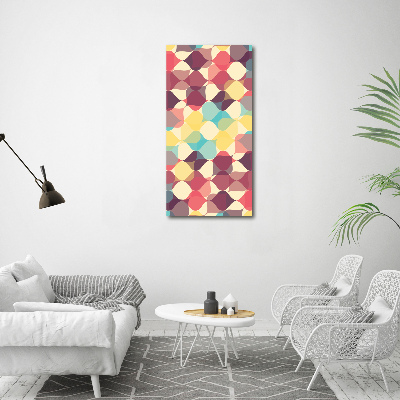 Modernes Acrylbild vertikal Geometrischer Hintergrund