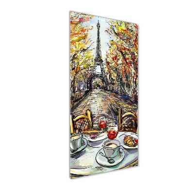 Acrylbild vertikal Frühstück in Paris