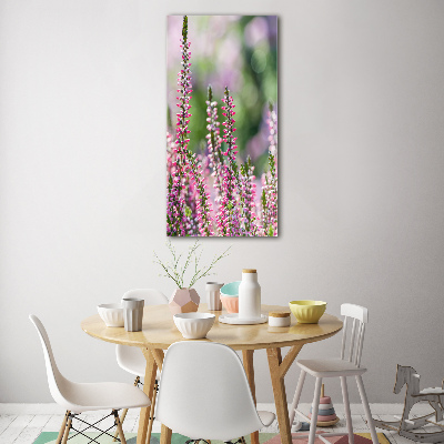 Bild auf Acrylglas vertikal Heidekraut