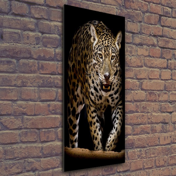 Modernes Acrylbild vertikal Jaguar