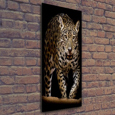 Modernes Acrylbild vertikal Jaguar