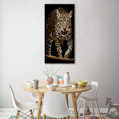 Modernes Acrylbild vertikal Jaguar