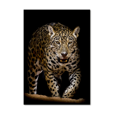Modernes Acrylbild vertikal Jaguar