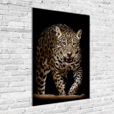 Modernes Acrylbild vertikal Jaguar