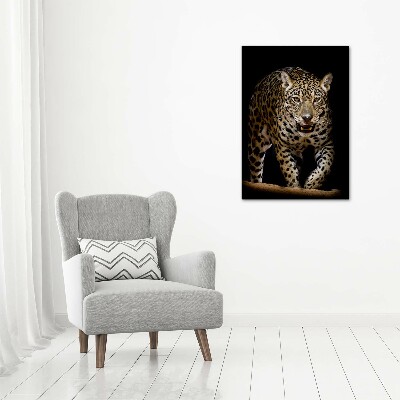 Modernes Acrylbild vertikal Jaguar