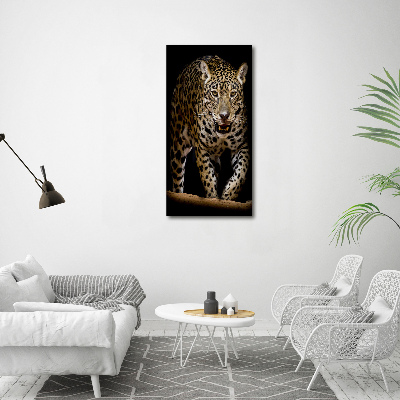 Modernes Acrylbild vertikal Jaguar