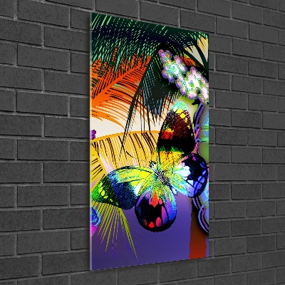 Plexiglasbilder vertikal Bunte Blumen