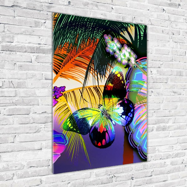 Plexiglasbilder vertikal Bunte Blumen