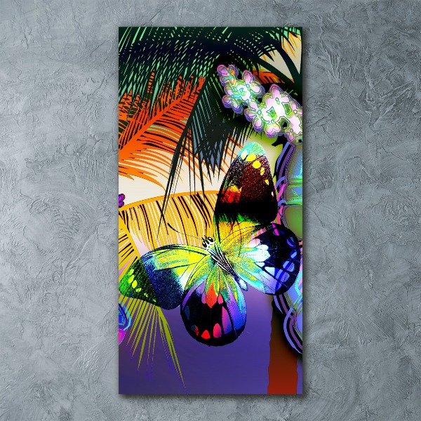 Plexiglasbilder vertikal Bunte Blumen