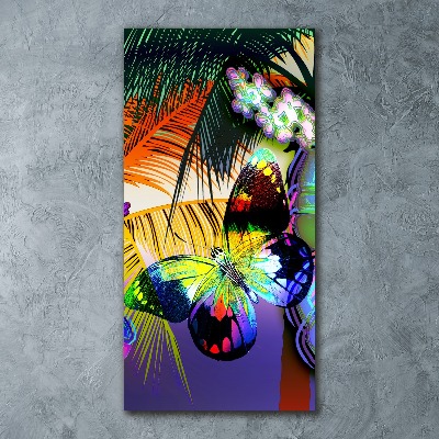 Plexiglasbilder vertikal Bunte Blumen