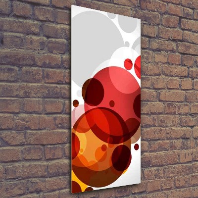 Modernes Acrylbild vertikal Kreisabstraktion