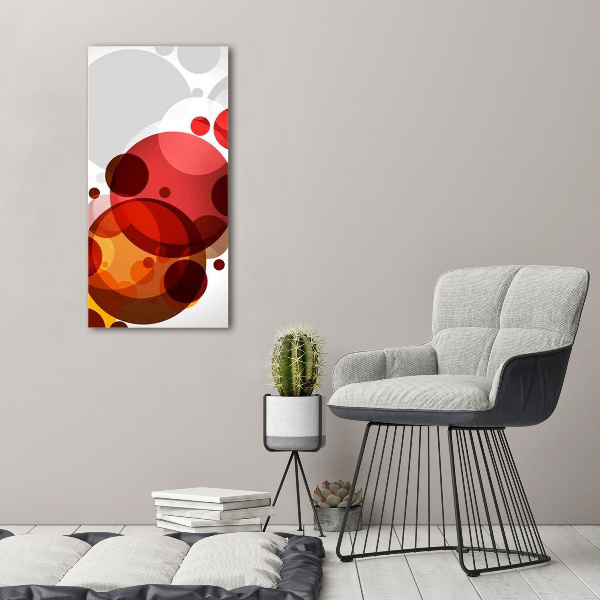 Modernes Acrylbild vertikal Kreisabstraktion