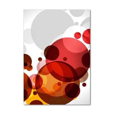 Modernes Acrylbild vertikal Kreisabstraktion