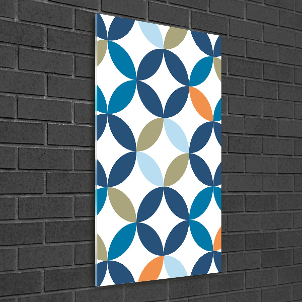 Acrylbild vertikal Geometrischer Hintergrund