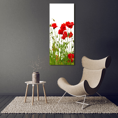 Acrylbild vertikal Wildmohn