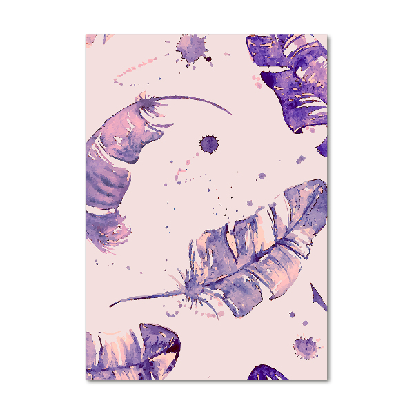 Bild auf Acrylglas vertikal Federn