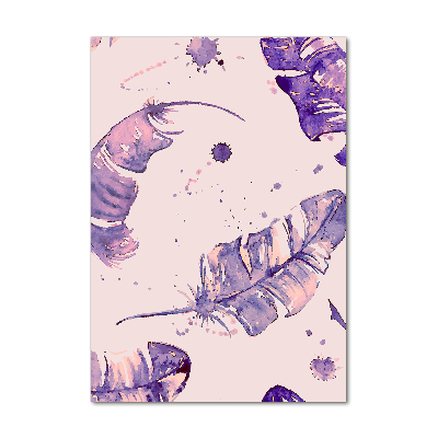 Bild auf Acrylglas vertikal Federn