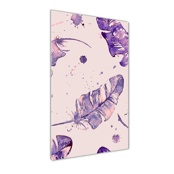 Bild auf Acrylglas vertikal Federn