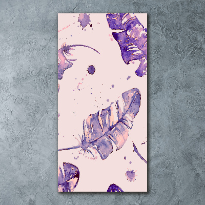 Bild auf Acrylglas vertikal Federn