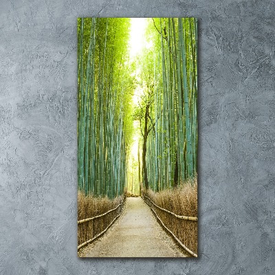 Bild auf Acrylglas vertikal Bambuswald