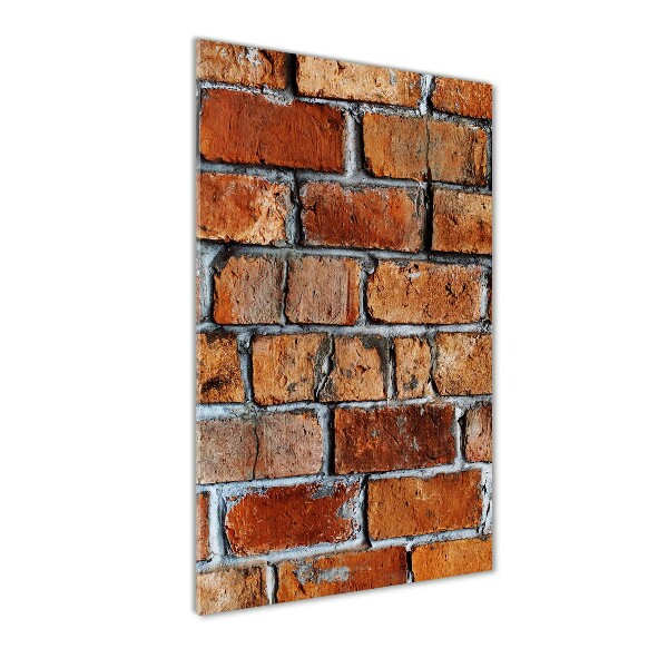 Modernes Acrylbild vertikal Ziegelmauer