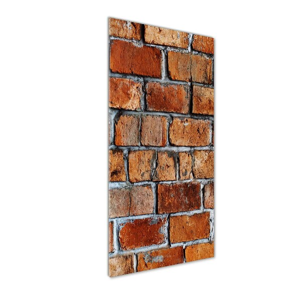 Modernes Acrylbild vertikal Ziegelmauer