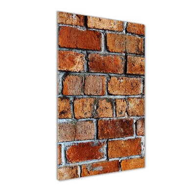 Modernes Acrylbild vertikal Ziegelmauer