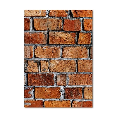 Modernes Acrylbild vertikal Ziegelmauer