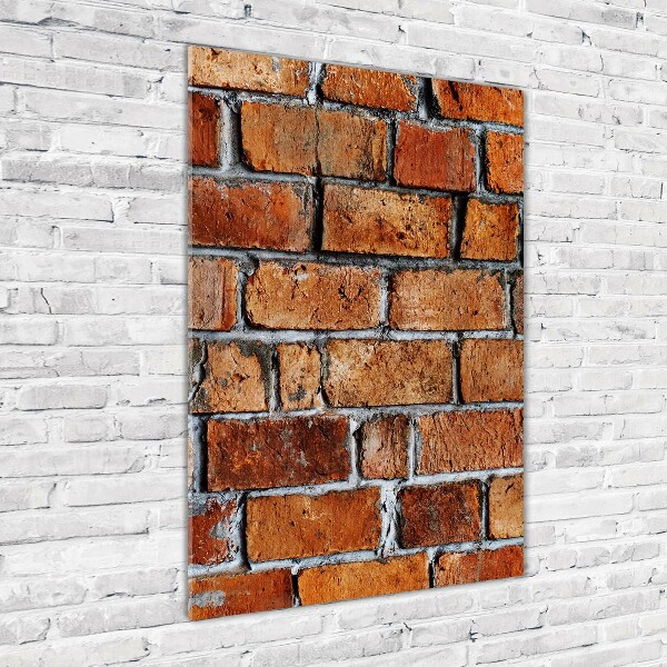 Modernes Acrylbild vertikal Ziegelmauer