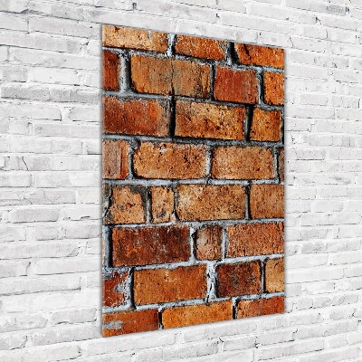Modernes Acrylbild vertikal Ziegelmauer