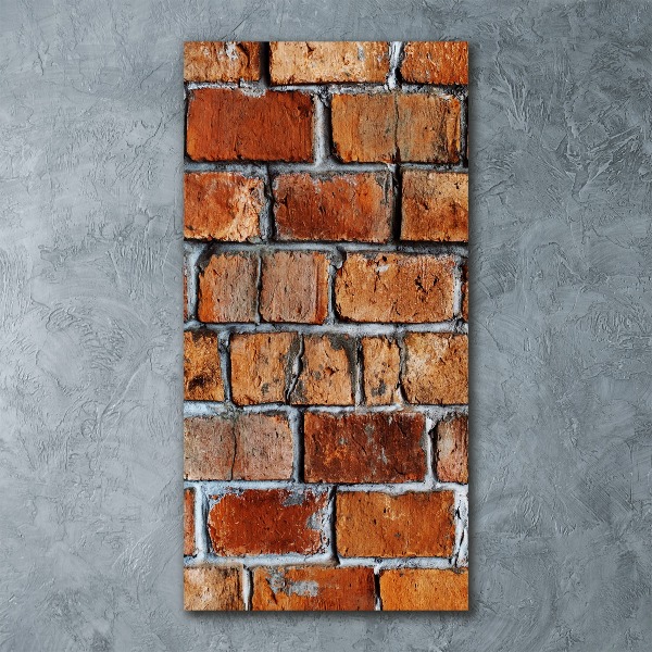 Modernes Acrylbild vertikal Ziegelmauer