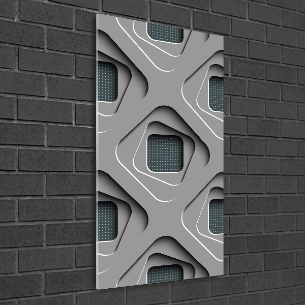 Plexiglasbilder vertikal 3D-Abstraktion