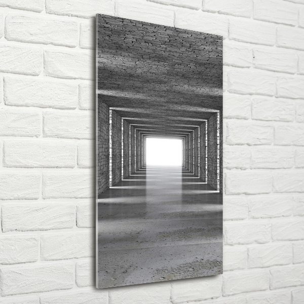 Bild auf Acrylglas vertikal Ziegeltunnel