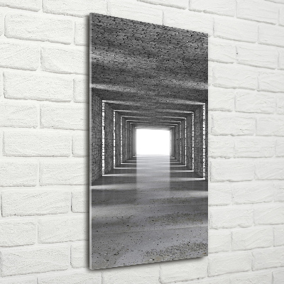 Bild auf Acrylglas vertikal Ziegeltunnel
