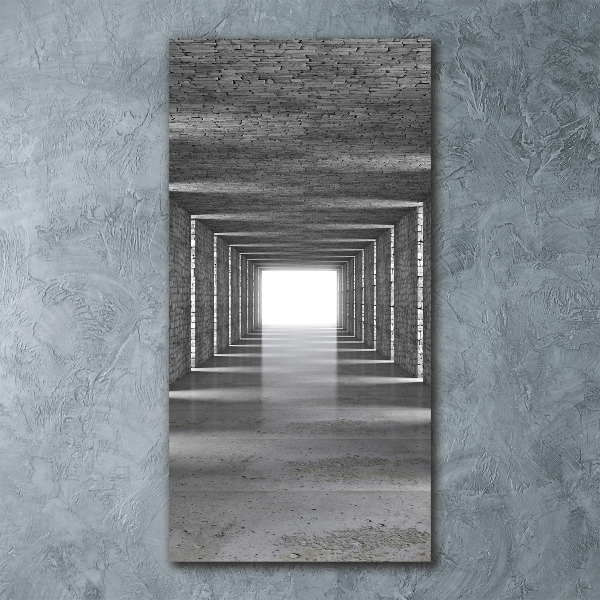 Bild auf Acrylglas vertikal Ziegeltunnel