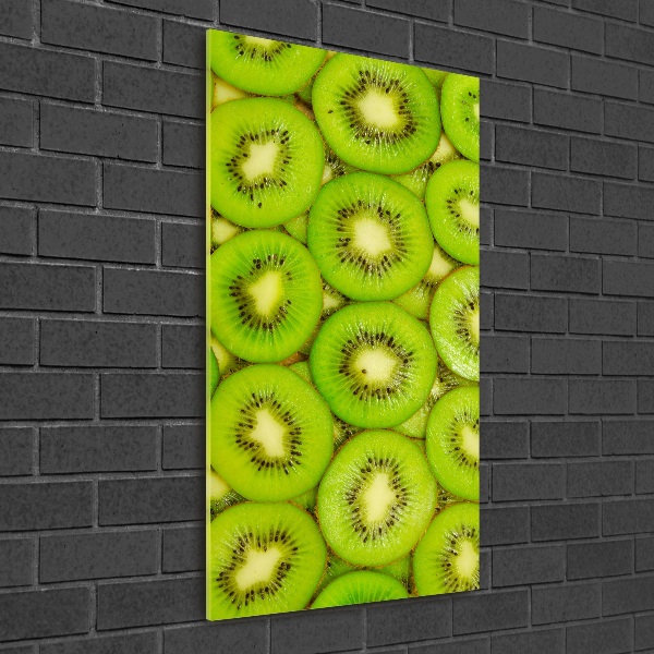 Modernes Acrylbild vertikal Kiwi