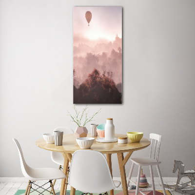 Acrylbild vertikal Fliegende Ballons Wald
